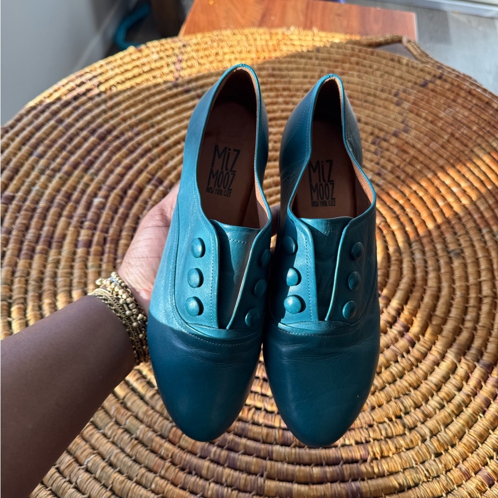 Miz Mooz Women's Teal Leather Shoes
